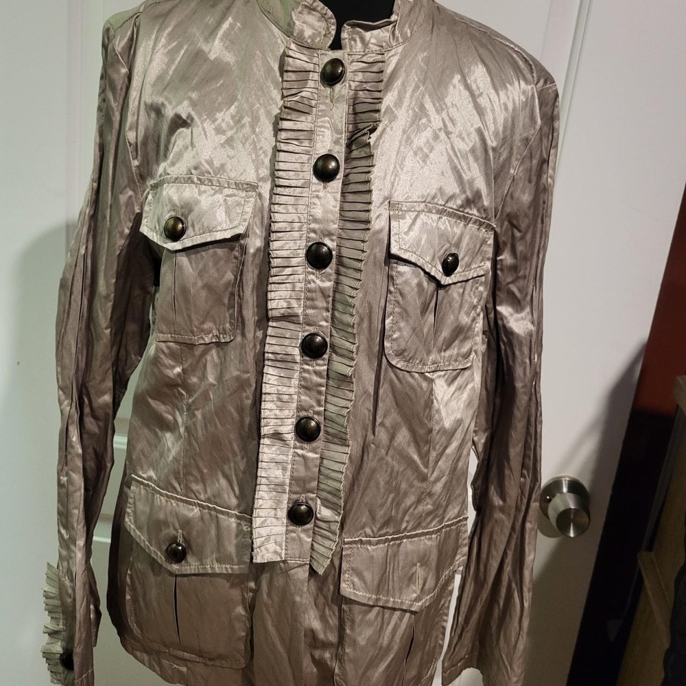 Chico's Metallic Utility Jacket